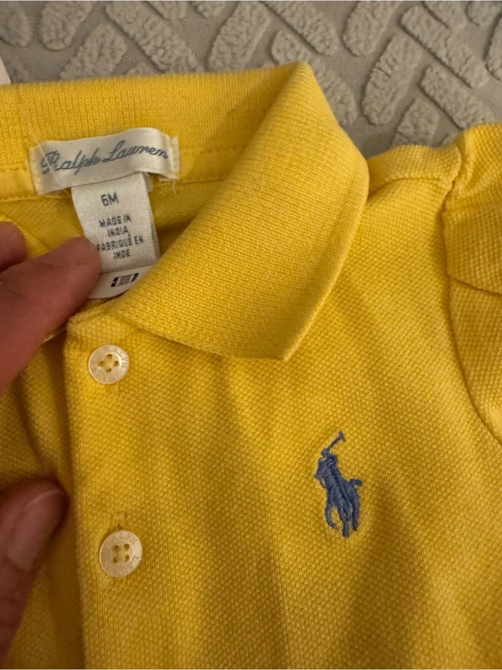 Ralph Lauren Yellow Polo Dress and Matching Bloomers Set size 6 months NWT